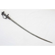 Antique Sword Wootz Faulad Damascus Steel Blade Old Silver Koftgiri Handle D176